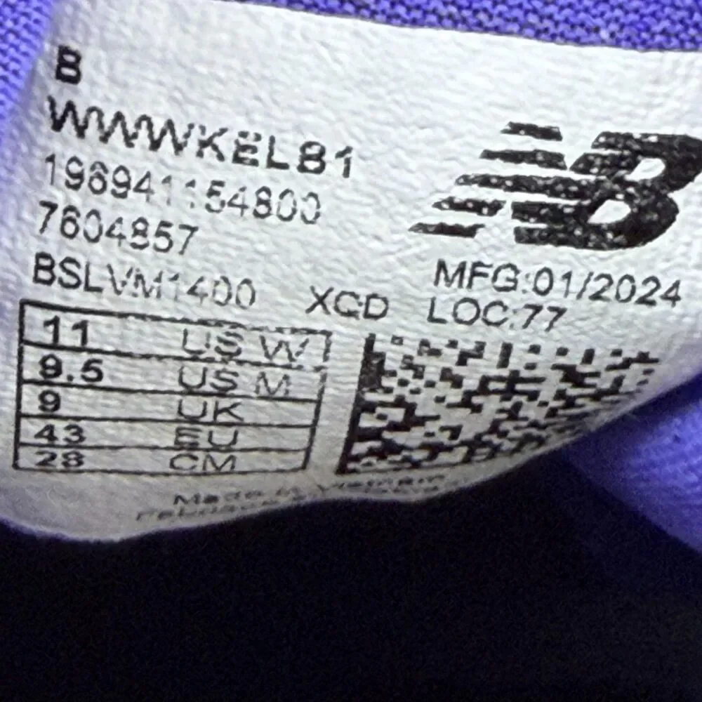 New Balance FuelCell Shoes Mens Size 9.5 B Black Running Sneakers BSLVM1400